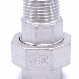 Stainless Steel Union Thread, / flat seal / type 316 | 1/2"