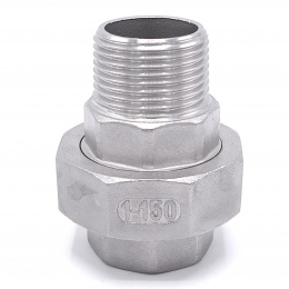 Stainless Steel Union Thread, / flat seal / type 316  1"