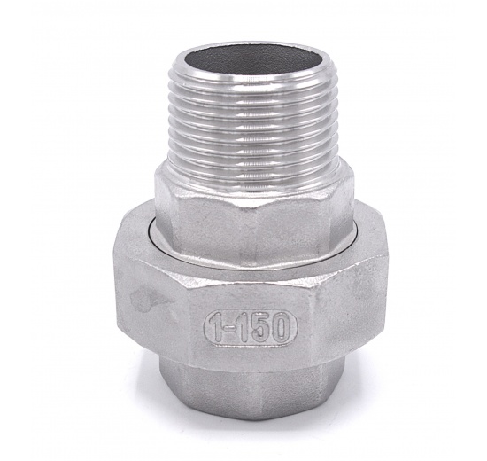 Stainless Steel Union Thread, / flat seal / type 316  1"