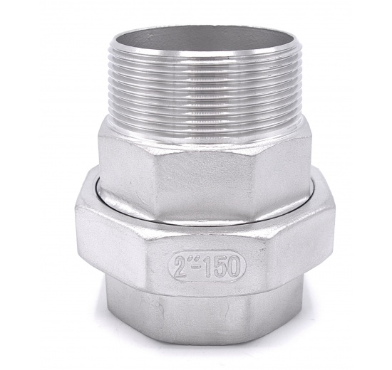 Stainless Steel Union Thread, / flat seal / type 316  2"