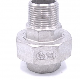 Stainless Steel Union Thread, / flat seal / type 316 3/4"