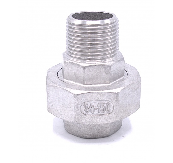 Stainless Steel Union Thread, / flat seal / type 316 3/4"