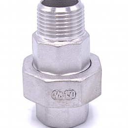 Stainless Steel Union Thread, / flat seal / type 316 3/8"