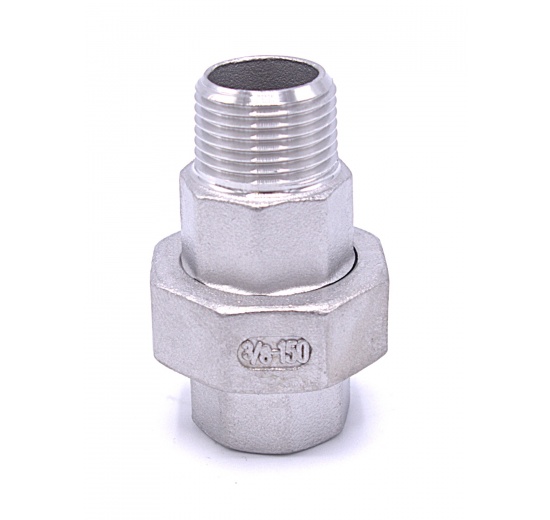 Stainless Steel Union Thread, / flat seal / type 316 3/8"