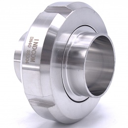 Stainless steel welded union according to the standard DIN11851 complete