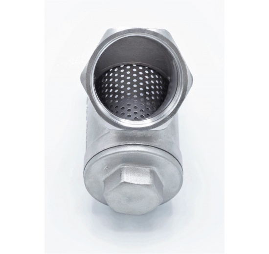 Stainless steel Y filter slant with stainless sifter, threaded 2”