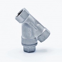Stainless steel Y filter slant with stainless sifter, threaded 3/8”