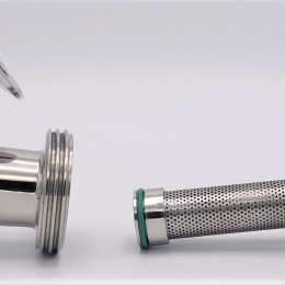 Stainless steel Y-filter, use for viticulture, brewing, dairy production