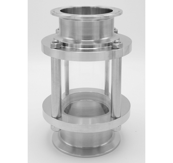 Straight Sight Glass, Clamp C-C DN65 (clamp collar 91mm)