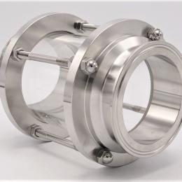 Straight sight glass, clamp C-C DN80 (clamp collar 106mm)