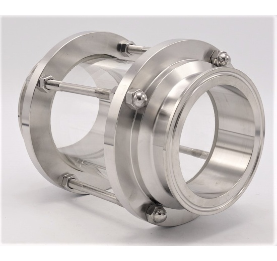 Straight sight glass, clamp C-C DN80 (clamp collar 106mm)