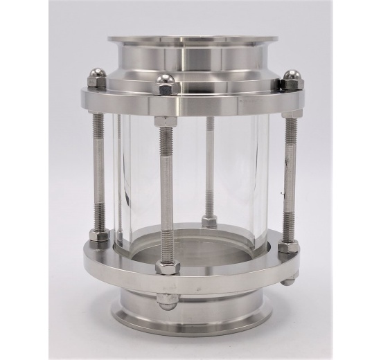 Straight sight glass, clamp C-C DN80 (clamp collar 106mm)