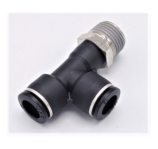Swivel T-piece, Side Thread DN 6 mm - 1/4" plastic push-in fittings