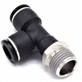 Swivel T-piece, Side Thread, push-in pneumatics fittings