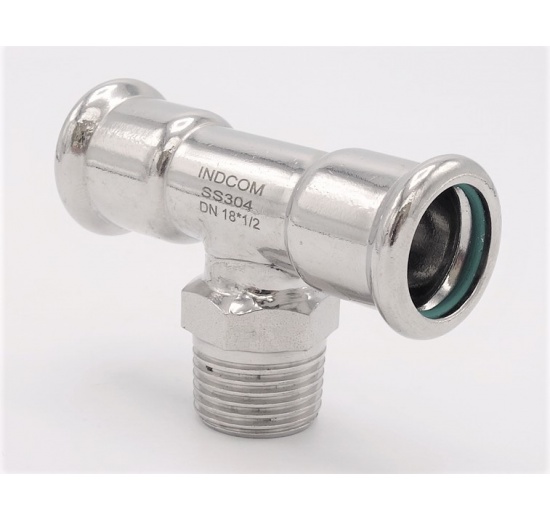 T-kus nerezový lisovací F/M(závit vnější)/F 18_1/2"_18