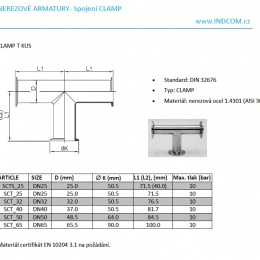 T Piece, clamp | DN25
