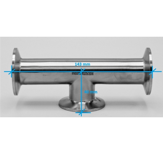 T Piece, clamp | short DN25