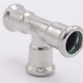 T Piece, Press Fittings, F/F/F 15 mm, stainless steel