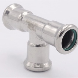 T Piece, Press Fittings, F/F/F 15 mm, stainless steel