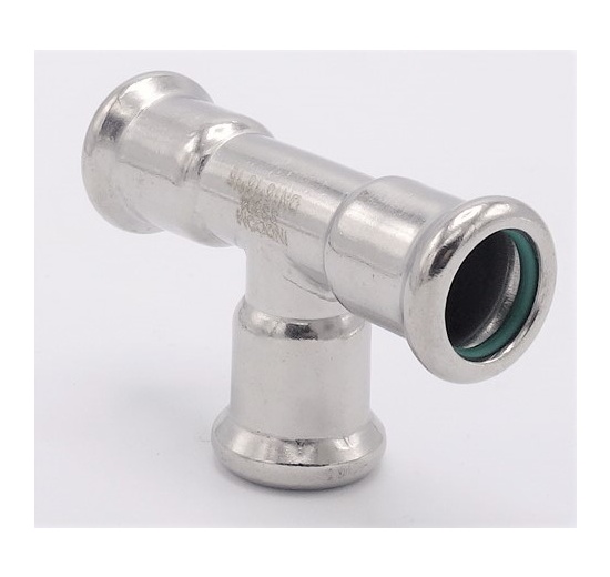 T Piece, Press Fittings, F/F/F 15 mm, stainless steel