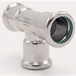T Piece, Press Fittings, F/F/F 18 mm, stainless steel