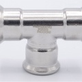 T Piece, Press Fittings, F/F/F 28 mm, stainless steel