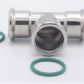 T Piece, Press Fittings, F/F/F 28 mm, stainless steel