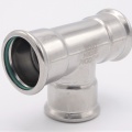 T Piece, Press Fittings, F/F/F 35 mm, stainless steel