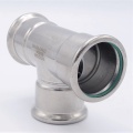 T Piece, Press Fittings, F/F/F 42 mm, stainless steel