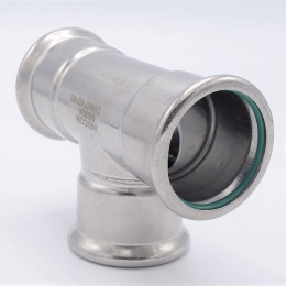 T Piece, Press Fittings, F/F/F 42 mm, stainless steel