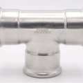 T Piece, Press Fittings, F/F/F 54 mm, stainless steel