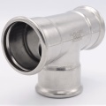 T Piece, Press Fittings, F/F/F 54 mm, stainless steel