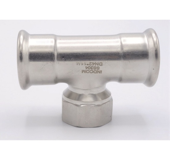 T Piece, Press Fittings F/F(internal thread) /F 42_1 1/4"_42