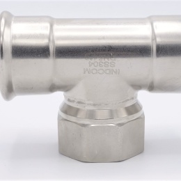 T Piece, Press Fittings F/F(internal thread) /F 54_2"_54 stainless steel