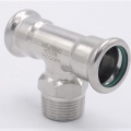 T Piece, Press Fittings F/M (external thread) /F