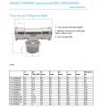 T Piece, Press Fittings F/M (external thread) /F