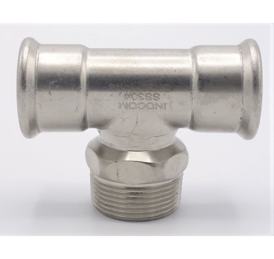 T Piece, Press Fittings F/M (external thread) /F