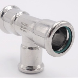 T Piece, Press Fittings, reduced F/F/F 18_15_18, material stainless steel