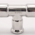 T Piece, Press Fittings, reduced F/F/F 18_15_18 stainless steel