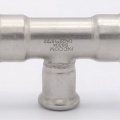 T Piece, Press Fittings, reduced F/F/F 22_15_22, stainless steel