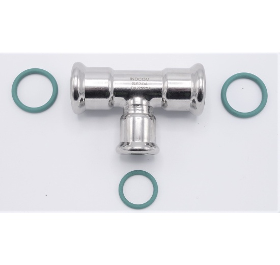 T Piece, Press Fittings, reduced F/F/F 22_18_22