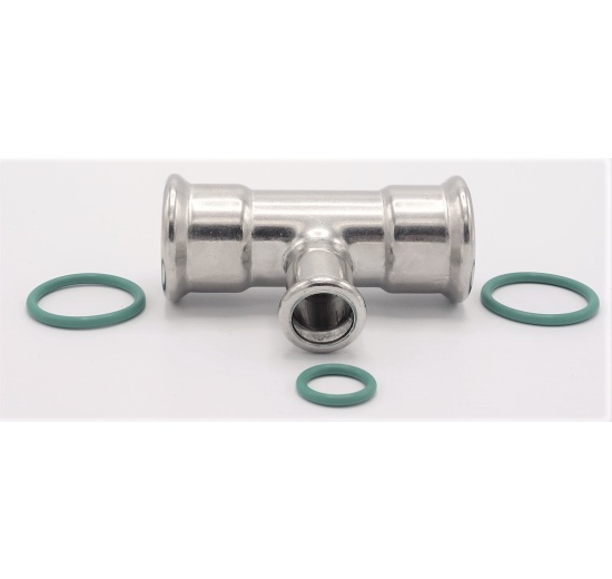 T Piece, Press Fittings, reduced F/F/F 28_15_28