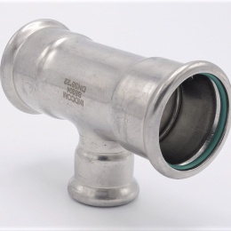 T Piece, Press Fittings, reduced F/F/F 35_22_35, material stainless steel