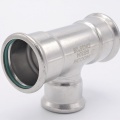 T Piece, Press Fittings, reduced F/F/F 35_28_35, material stainless steel