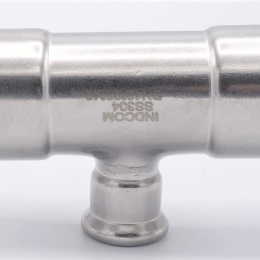 T Piece, Press Fittings, reduced F/F/F 42_22_42, stainless steel
