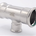 T Piece, Press Fittings, reduced F/F/F 42_28_42, stainless steel
