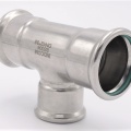 T Piece, Press Fittings, reduced F/F/F 42_35_42, stainless steel