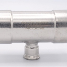 T Piece, Press Fittings, reduced F/F/F 54_22_54, stainless steel