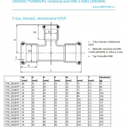 T Piece, Press Fittings, reduced F/F/F