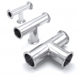 T Piece,Tri-CLAMP connection, DIN 32676